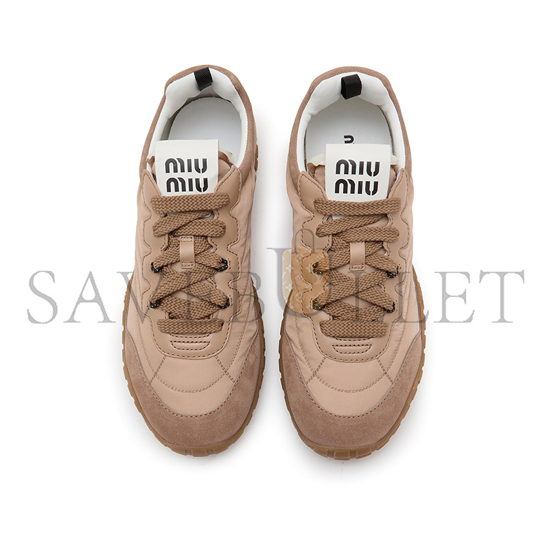 MIU MIU TYRE AND SUEDE SNEAKERS 5E417E